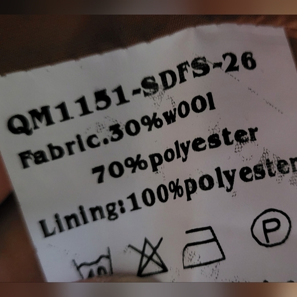 Chouyatou Men's Collar Wool-Blend Pea Coat Medium - Picture 14 of 14